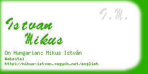 istvan mikus business card
